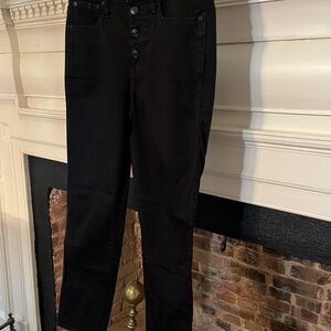 J. Crew Women's High Rise Straight leg Black Jeans Sz 28